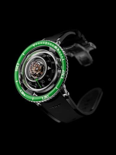 MB&F Horological Machine N°7 Aquapod Titanium / Green