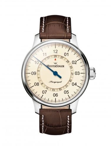 MeisterSinger Perigraph Stainless Steel / Cream / Strap