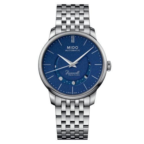 Mido Baroncelli Heritage Smiling Moon 39 Stainless Steel / Blue