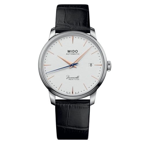 Mido Baroncelli Heritage Stainless Steel / White