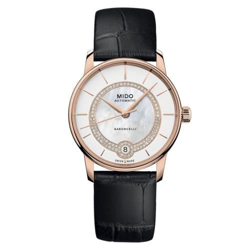 Mido Baroncelli Lady Necklace Rose Gold / MOP