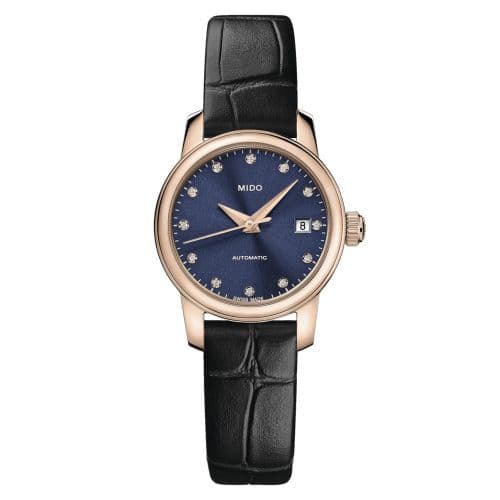 Mido Baroncelli Lady Twenty Five Rose Gold / Blue