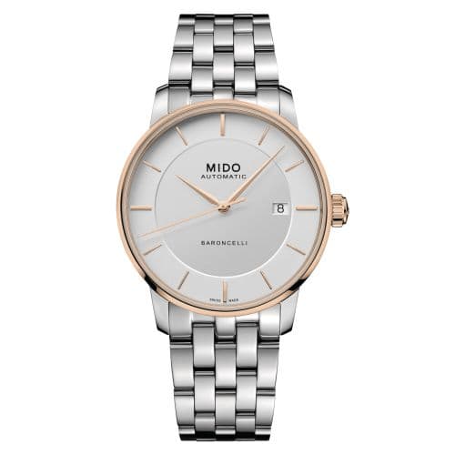Mido Baroncelli Signature 39 Stainless Steel - Rose Gold / Silver / Bracelet