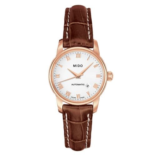 Mido Baroncelli Tradition Lady Rose Gold / White