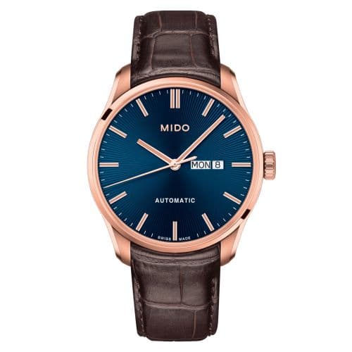 Mido Belluna Sunray Rose Gold / Blue
