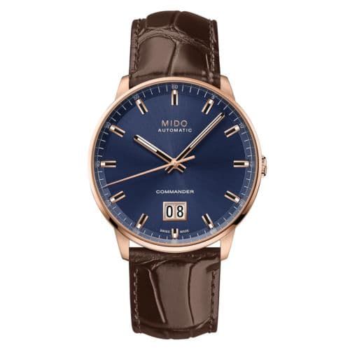 Mido Commander Big Date Rose Gold / Blue / Bracelet