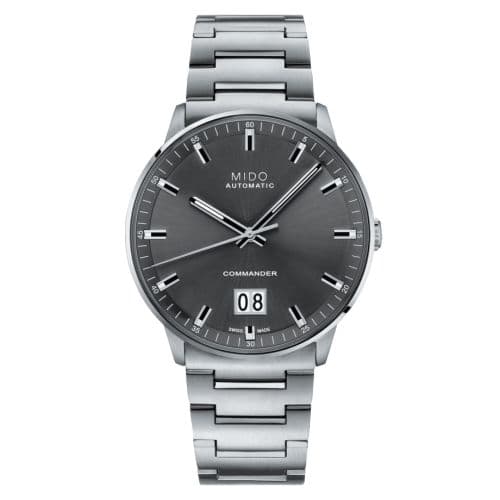 Mido Commander Big Date Stainless Steel / Grey / Bracelet