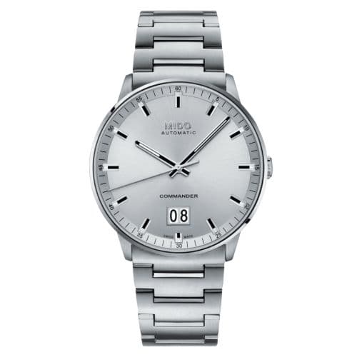 Mido Commander Big Date Stainless Steel / Silver / Bracelet