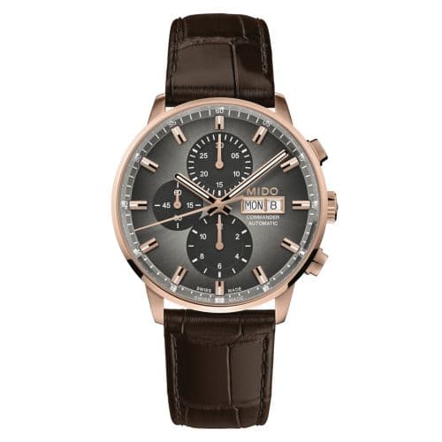 Mido Commander Chronograph Rose Gold / Grey