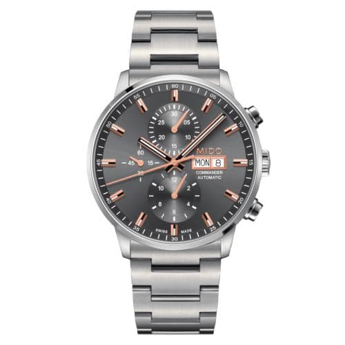Mido Commander Chronograph Stainless Steel / Grey / Bracelet