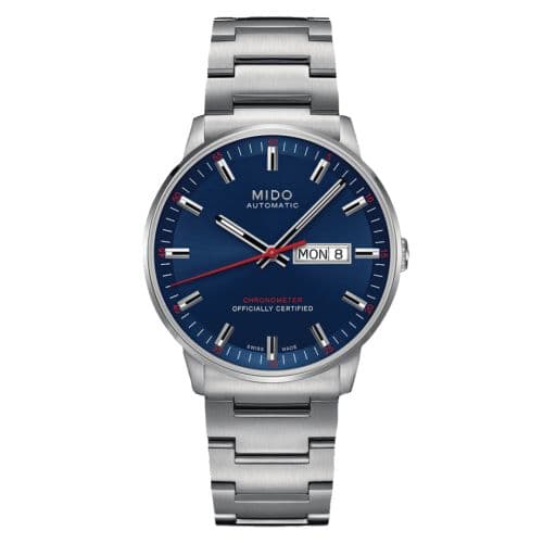 Mido Commander Chronometer Stainless Steel / Blue / Bracelet