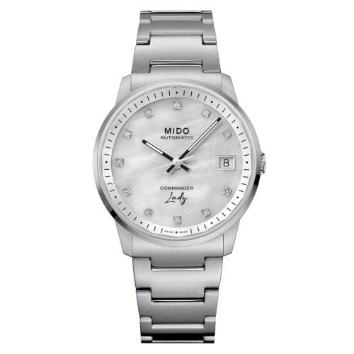 Mido Commander Lady Stainless Steel / MOP - Diamond / Bracelet