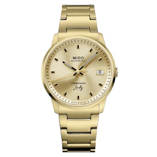 Mido Commander Lady Yellow Gold / Champagne / Bracelet