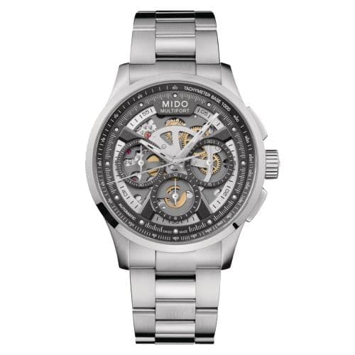 Mido Multifort Chronograph Skeleton Stasinless Steel / Black / Bracelet
