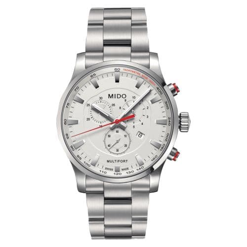 Mido Multifort Quartz Chronograph Stainless Steel / Silver / Bracelet