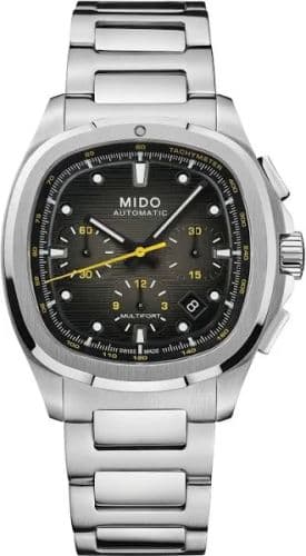 Mido Multifort TV Chronograph Stainless Steel / Grey / Bracelet