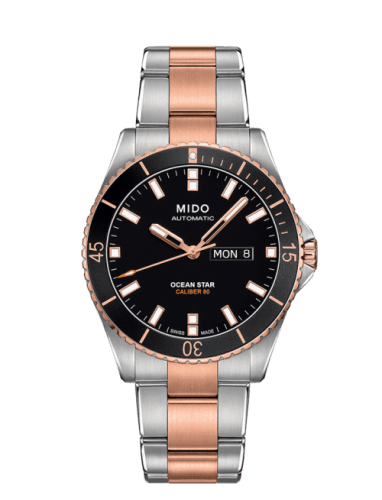 Mido Ocean Star 200 Stainless Steel / Rose PVD / Black / Bracelet