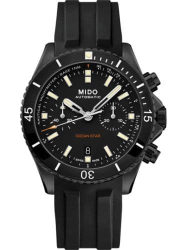 Mido Ocean Star Chronograph DLC / Black / Rubber