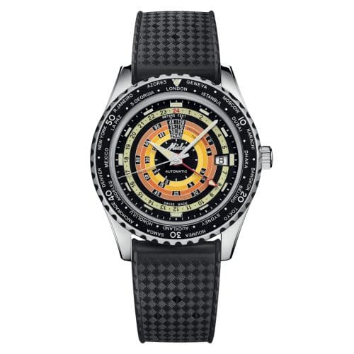Mido Ocean Star Decompression Worldtimer Stainless Steel / Black