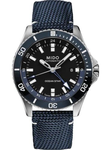Mido Ocean Star GMT Stainless Steel / Black / Canvas
