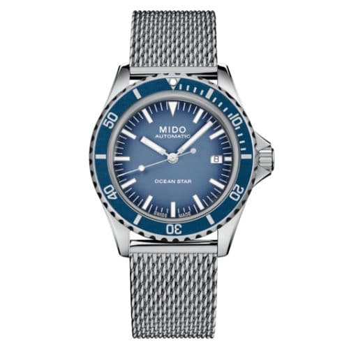 Mido Ocean Star Tribute Stainless Steel / Blue Gradient