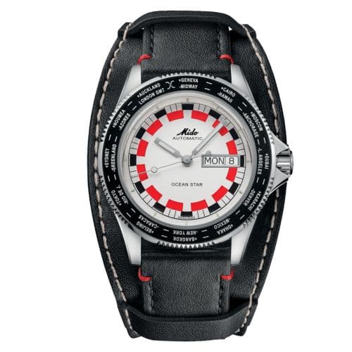 Mido Ocean Star Worldtimer Stainless Steel / Silver