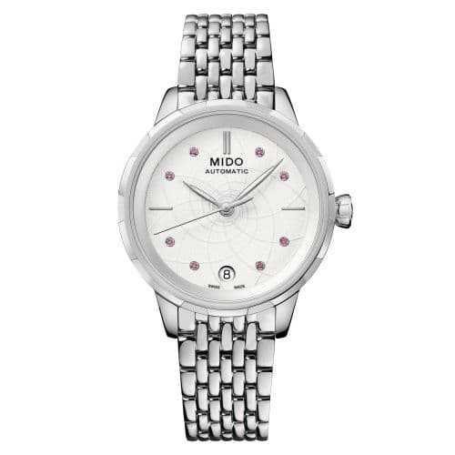 Mido Rainflower Origin Stainless Steel / White - Sapphire / Bracelet