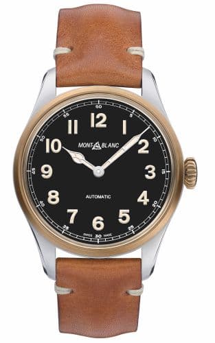 Montblanc 1858 Automatic 40 Stainless Steel / Bronze / Black / Calf