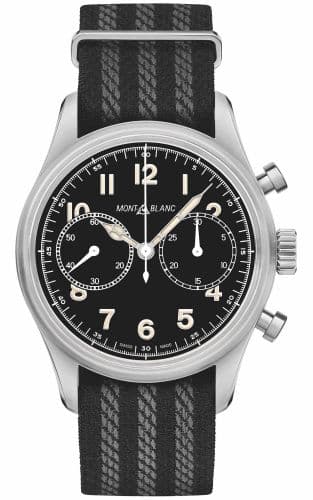 Montblanc 1858 Automatic Chronograph Stainless Steel / Black / NATO