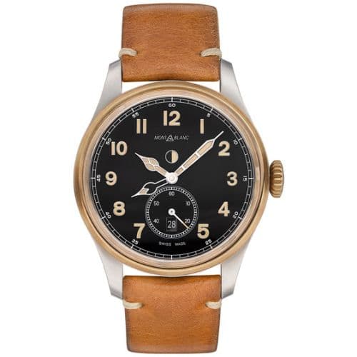 Montblanc 1858 Automatic Dual Time Stainless Steel / Bronze / Black