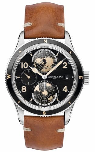 Montblanc 1858 Geosphere Stainless Steel / Black / Calf