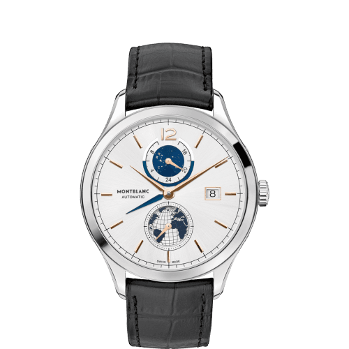 Montblanc Heritage Chronométrie Dual Time Stainless Steel / Silver / Vasco Da Gama Special Edition