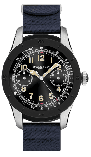 Montblanc Summit Stainless Steel / PVD Bezel / Blue Rubber