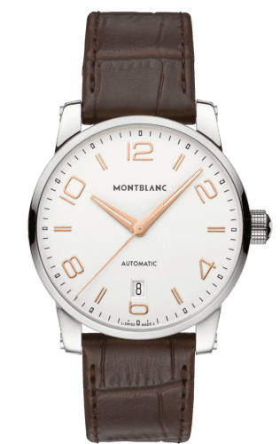Montblanc TimeWalker Date Automatic 39 Silver / Red Gold Numerals
