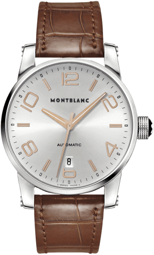 Montblanc TimeWalker Date Automatic 4810 39 Silver / Red Gold Numerals