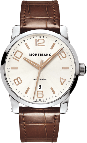 Montblanc TimeWalker Date Automatic 4810 42 Silver / Red Gold Numerals