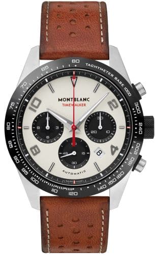 Montblanc Timewalker Manufacture Chronograph Stainless Steel / Panda / Calf