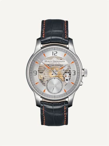 Moritz Grossmann Atum Pure L Stainless Steel / Orange