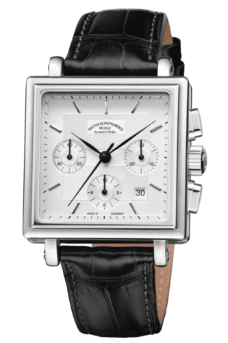 Mühle Glashütte Teutonia II Quadrant Chronograph Silver / Strap