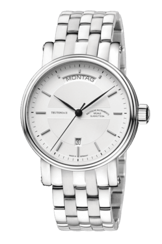Mühle Glashütte Teutonia II Tag/Datum Silver / Bracelet