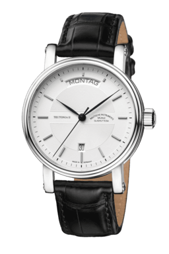 Mühle Glashütte Teutonia II Tag/Datum Silver / Strap