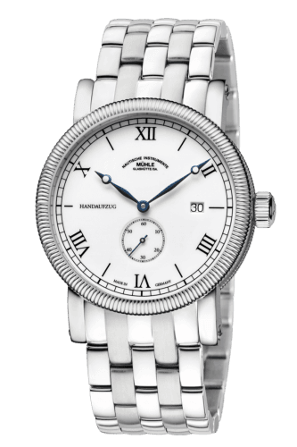 Mühle Glashütte Teutonia III Handaufzug Kleine Sekunde White / Bracelet