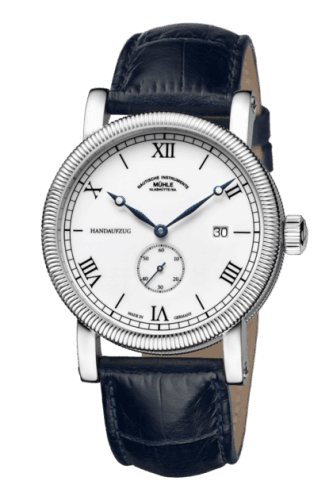 Mühle Glashütte Teutonia III Handaufzug Kleine Sekunde White / Strap