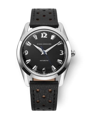 Nivada Grenchen Antarctic 35 Black - White Luminova / Stainless Steel / Black Racing
