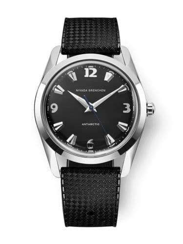 Nivada Grenchen Antarctic 35 Black - White Luminova / Stainless Steel / Tropic