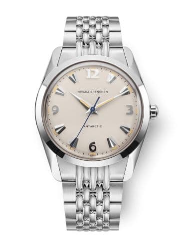Nivada Grenchen Antarctic 35 Eggshell - Beige Luminova / Stainless Steel / Beads of Rice
