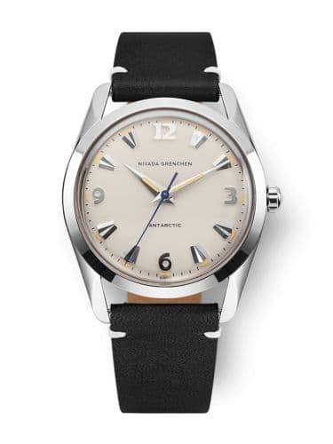 Nivada Grenchen Antarctic 35 Eggshell - Beige Luminova / Stainless Steel / Black - White