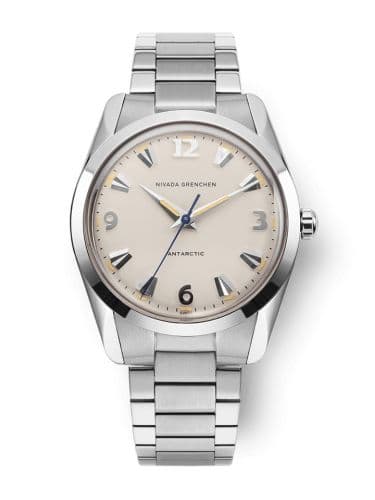 Nivada Grenchen Antarctic 35 Eggshell - Beige Luminova / Stainless Steel / Flat Link
