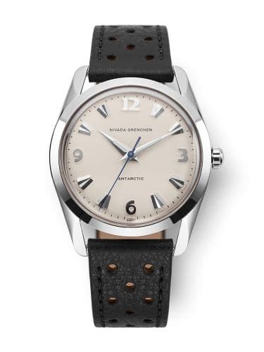 Nivada Grenchen Antarctic 35 Eggshell - White Luminova / Stainless Steel / Black Racing