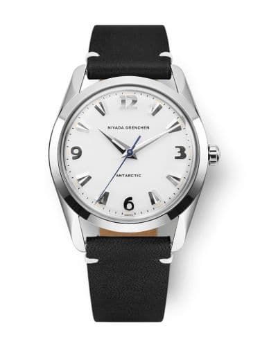 Nivada Grenchen Antarctic 35 White - White Luminova / Stainless Steel / Black - White
